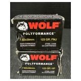 2 Wolf 7.62 x 39mm FMJ Ammo