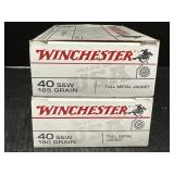 2 Winchester 40 S&W ammunition
