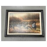 C R Pruitt Turkey Print 32/600 Framed