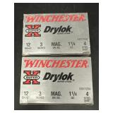 2 Winchester 12ga 3inch Mag 1 1/4 oz 4 Steel Shot