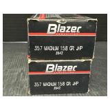2 Blazer 357 Magnum JHP ammo