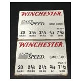 2 Winchester Super Speed 20ga, 2 3/4, 3/4oz