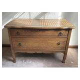 Vintage Oak 2 Drawer Chest