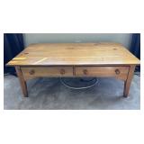 Solid Wood Coffee Table w/ 4 Drawers