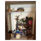 Contents of Closet Books, Candle Holders, and
