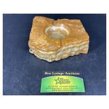 Onyx Stone Ashtray Layered Natural Pattern