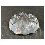 Cut Glass Starburst Pattern Paperweight