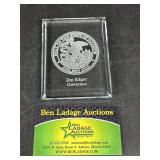 Jim Edgar Illinois State Seal Glass Paperweight