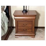 Solid Wood 2 Drawer Nightstand