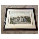 ï¿½Berry Pickersï¿½ Framed Etching by Jas S. King