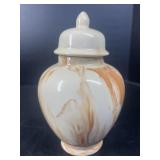 Tennessee Clay Marble Glaze Lidded Ginger Jar