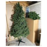2 Lighted Christmas Trees