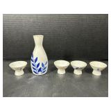 Ceramic Sake Cups and Bottle