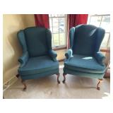 2 Shevreport Upholstered Wingback Chairs