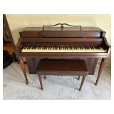 Wurlitzer Spinet Piano w/ Bench & 3 Pedals