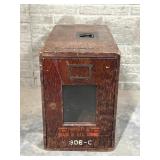 Vintage Wood Ballot Box Dearborn Board of Election