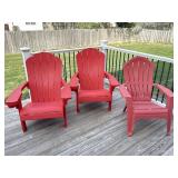Red Adirondack Chairs