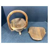 Wooden Basket/ Trivet