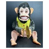 Vintage Wind Up Cymbal Monkey Toy
