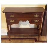Cherry Console Table w/ 3 Drawers & Lower Shelf