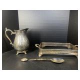 W M Rogers Silver plated pitcher and more