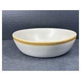 Hand-Painted Stoneware Bowl w/ Feather Design