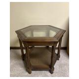 Hexagon Glass Top Table