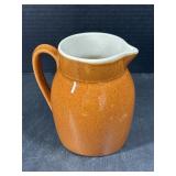 Stoneware Pitcher w/ Spout & Handle Brown Glaze