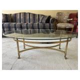 Oval Glass Top Table