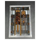 Frank Lloyd Wright Style Stained Glass Panel