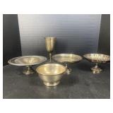 Oneida, Gorham, Silver plated footed bowls and