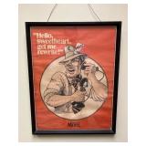 Vintage Mor-E Advertising Poster Framed