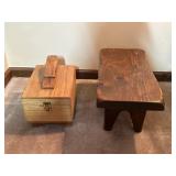Shoe Shine Box and Stool