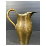 Hammered Brass Pitcher w/ Handle