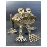 Metal Wire Frog Garden Sculpture Decor
