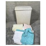 Hamper and towels