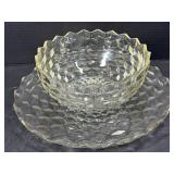 Fostoria Crystal Bowl and platter