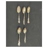 5 Sterling Silver Souvenir Spoons