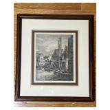 Henry Brandt Belgian Village 1933 Etching Print