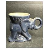 Frankoma GOP Reagan Bush Elephant 1985 mug