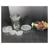 Clear glass ashtrays and more