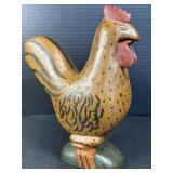 Folk Art Style Rooster Figure