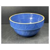 Blue Sawtooth Pattern Stoneware Bowl