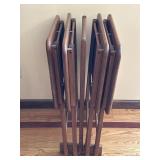 4 wooden TV Trays
