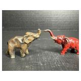Cast Metal Elephants