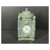 Marshall Field & Company Ceramic Green Clock Jar