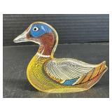 Painted Resin Duck Figurine Colorful