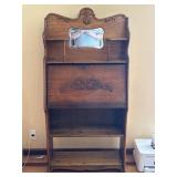 Antique Oak Secretary Desk w/ Mirror