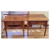 2 Wood End Tables w/ Drawer