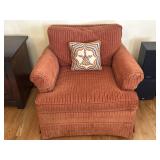 Upholstered Accent Chair w/ Throw Pillow